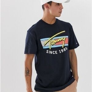 Tommy JEANS
T-shirt With Neon Retro Signature Chest Print In Navy size small